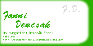 fanni demcsak business card